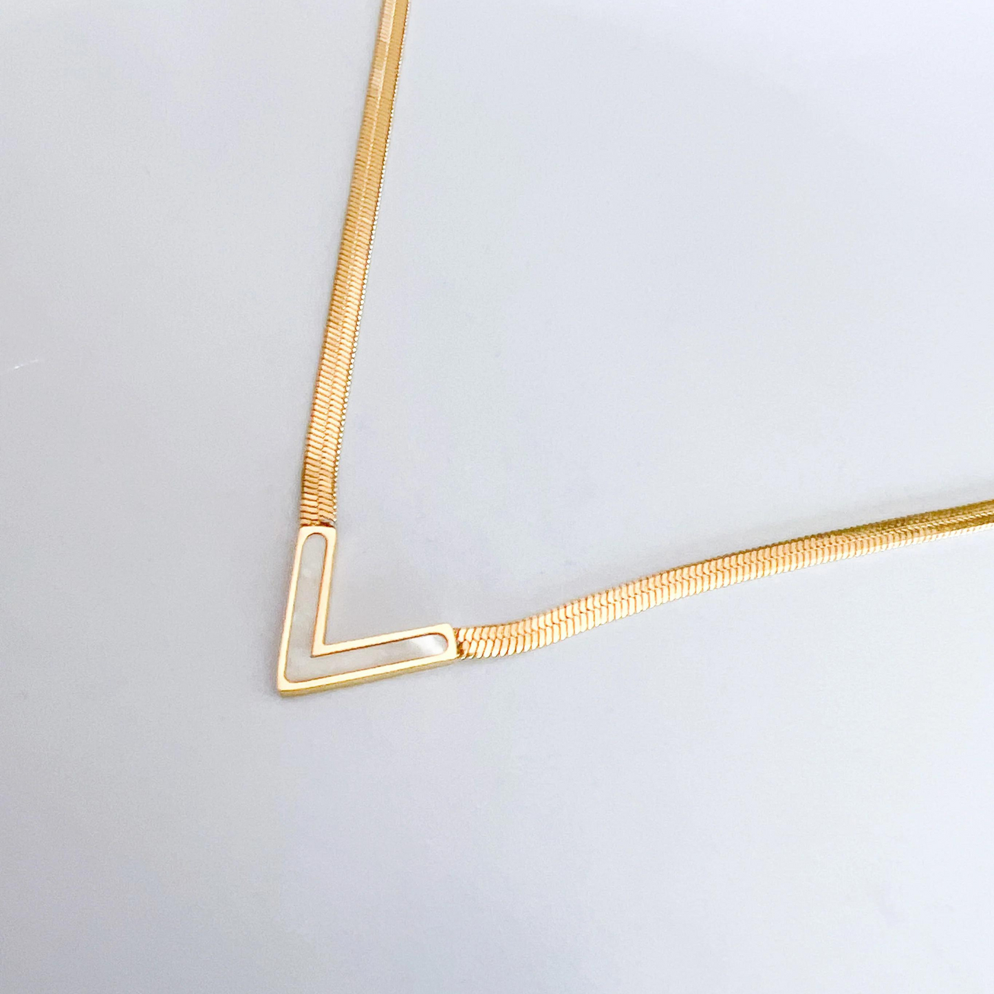 Mother of Pearl Snake Necklace