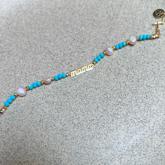 Beaded “mama” bracelet